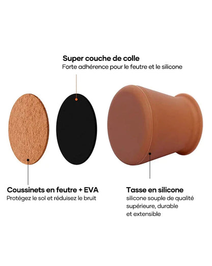 Housse de protection élastique en feutre pour tables et chaises