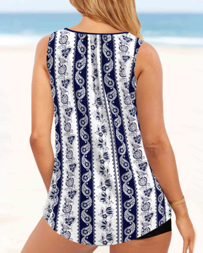 Tankini deux pièces imprimé