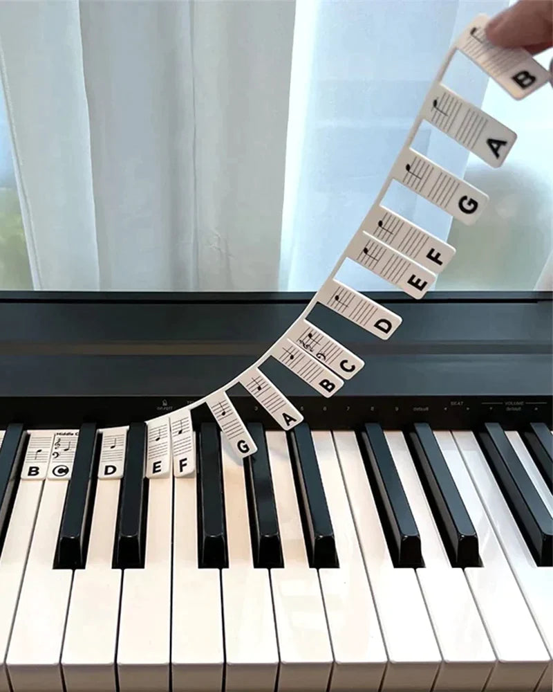 Étiquettes amovibles pour notes de clavier de piano