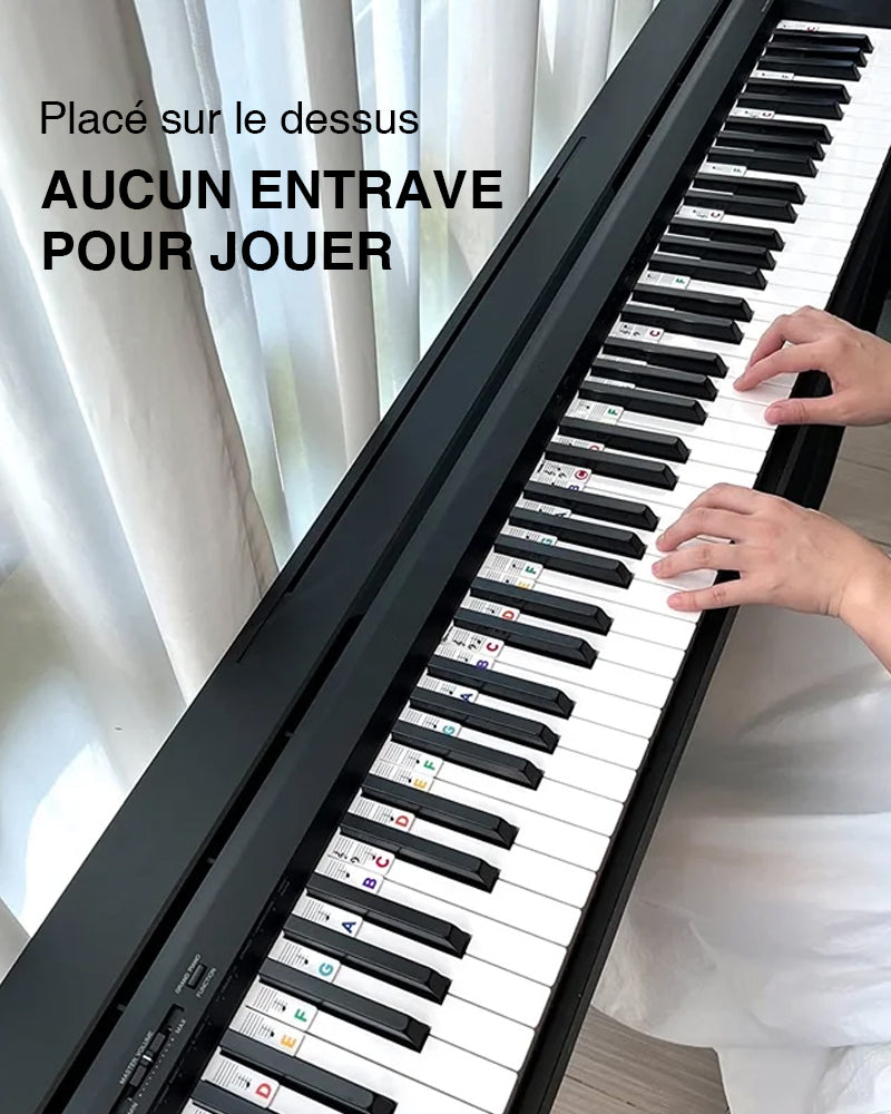 Étiquettes amovibles pour notes de clavier de piano