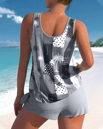 Ensemble de maillot de bain tankini imprimé coco