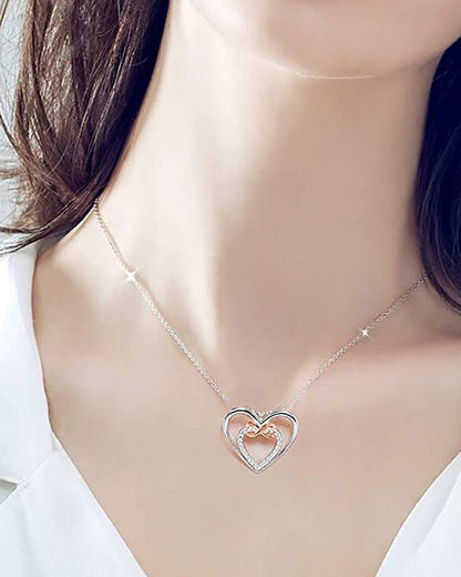 Collier d'amour bicolore à la mode