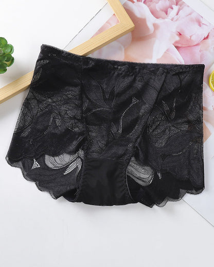 Culotte sexy en dentelle de couleur unie