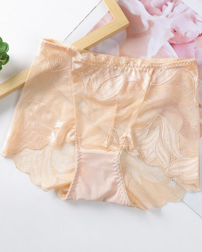 Culotte sexy en dentelle de couleur unie