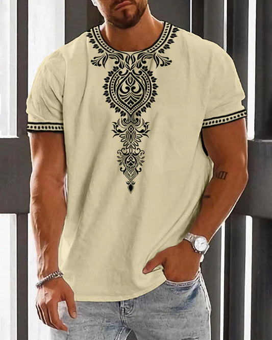 T-shirt homme col rond imprimé