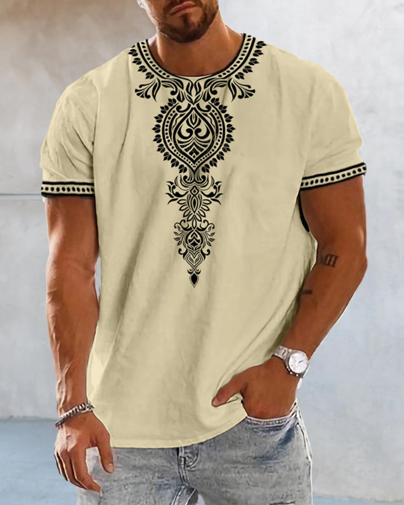 T-shirt homme col rond imprimé