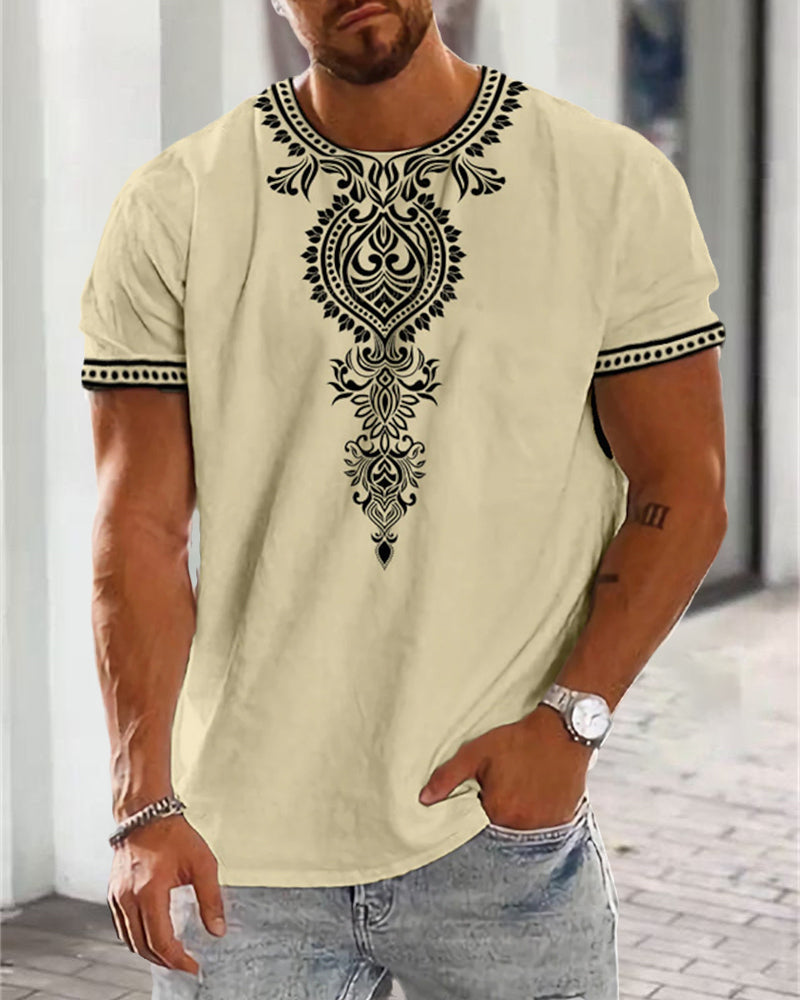 T-shirt homme col rond imprimé